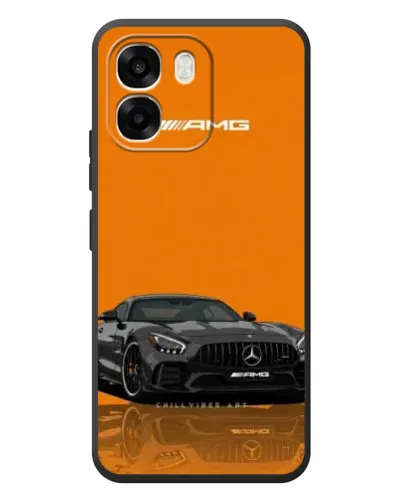 Чохол для OPPO A6 з картинкою «Помаранчевий Mercedes AMG»