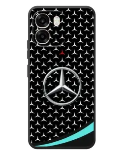 Чохол для OPPO A6 з картинкою «Mercedes — бірюзовий акцент»