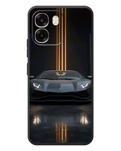 Чохол для OPPO A6 з картинкою «Lamborghini золоті лінії»