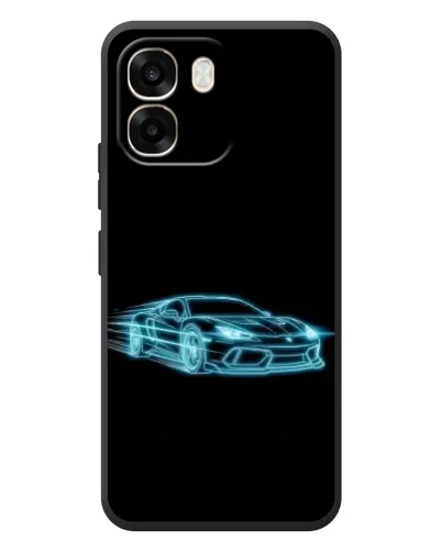 Чохол для OPPO A6 з картинкою «Неоновий контур Lamborghini»