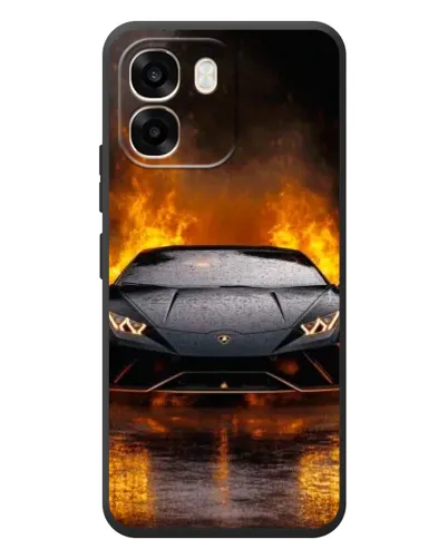 Чохол для OPPO A6 з картинкою «Lamborghini у вогні»