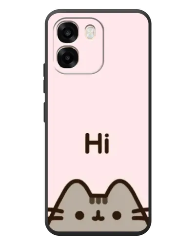 Чехол для OPPO A6 с картинкой «Пушин говорит Hi»