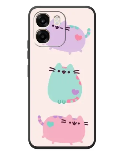 Чехол для OPPO A6 с картинкой «Pusheen трио»