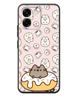 Чехол для OPPO A6 с картинкой «Пушин на пончике»