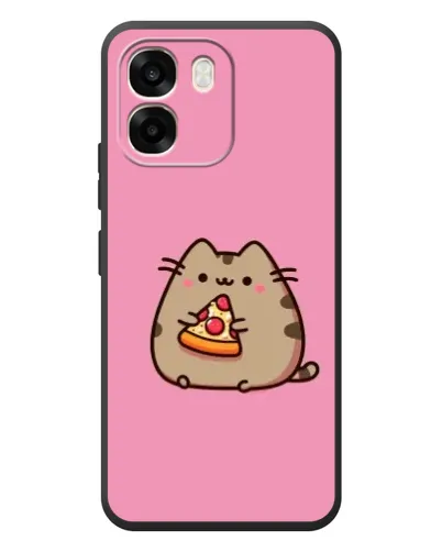 Чехол для OPPO A6 с картинкой «Пушин с пиццей»