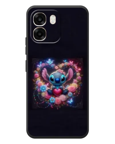 Чохол для OPPO A6 з картинкою «Stitch у квітах»