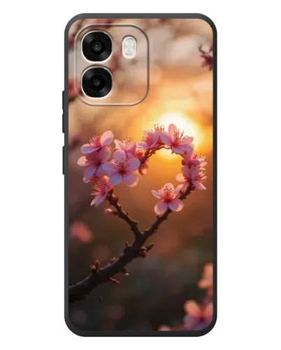 Чехол для OPPO A6 с картинкой «Розовый цвет сердце на фоне заката» Чехол для OPPO A6 с картинкой «Розовый цвет сердце на фоне заката»