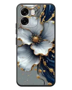 Чехол для OPPO A6 с картинкой «Белый цветок и золотой флюид» Чехол для OPPO A6 с картинкой «Белый цветок и золотой флюид»