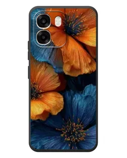 Чехол для OPPO A6 с картинкой «Яркая сине-оранжевая флора» Чехол для OPPO A6 с картинкой «Яркая сине-оранжевая флора»