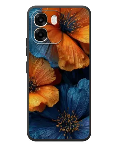 Чохол для OPPO A6 з картинкою «Яскрава синьо-помаранчева флора» Чохол для OPPO A6 з картинкою «Яскрава синьо-помаранчева флора»