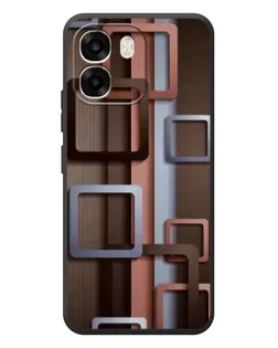 Чохол для OPPO A6 з картинкою «Коричневі об'ємні квадрати» Чохол для OPPO A6 з картинкою «Коричневі об'ємні квадрати»
