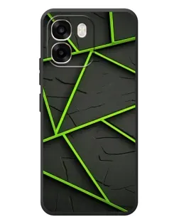 Чохол для OPPO A6 з картинкою «Зелені геометричні лінії»