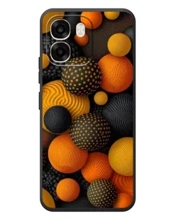 Чохол для OPPO A6 з картинкою «Об'ємні помаранчеві сфери»