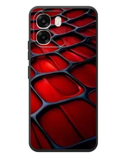 Чохол для OPPO A6 з картинкою «Червона глянцева сітка»