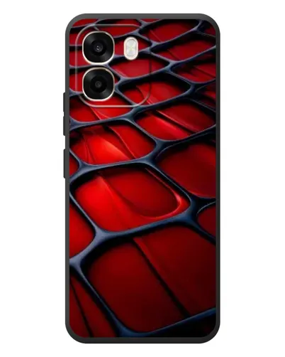 Чохол для OPPO A6 з картинкою «Червона глянцева сітка»