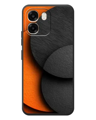 Чохол для OPPO A6 з картинкою «Геометрія помаранчевих кіл»