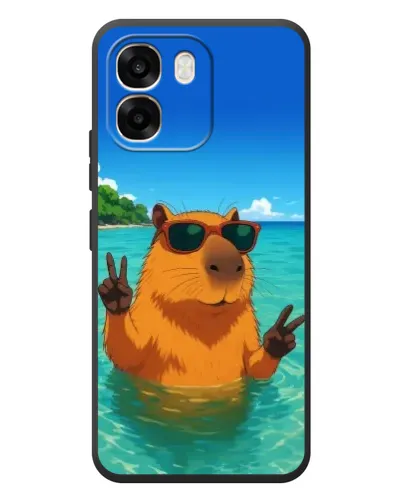 Чехол для OPPO A6 с картинкой «Морская капибара» Чехол для OPPO A6 с картинкой «Морская капибара»
