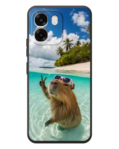 Чехол для OPPO A6 с картинкой «Капибара на море» Чехол для OPPO A6 с картинкой «Капибара на море»