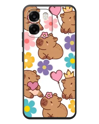 Чехол для OPPO A6 с картинкой «Цветочный паттерн капибар» Чехол для OPPO A6 с картинкой «Цветочный паттерн капибар»