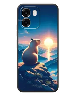 Чехол для OPPO A6 с картинкой «Закат солнца с капибарой» Чехол для OPPO A6 с картинкой «Закат солнца с капибарой»
