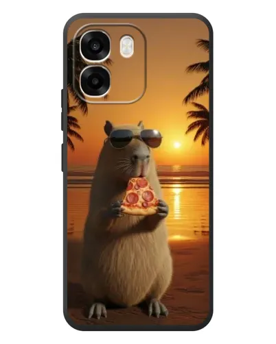 Чехол для OPPO A6 с картинкой «Капибара с пиццей» Чехол для OPPO A6 с картинкой «Капибара с пиццей»