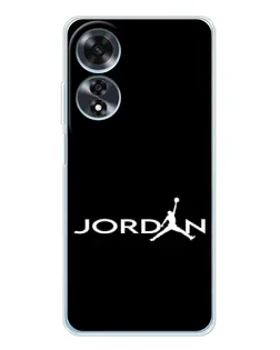 Чехол для OPPO A60 5G с картинкой «Jordan White Logo»