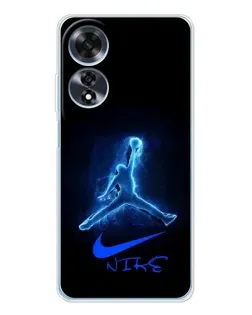 Чехол для OPPO A60 5G с картинкой «Jordan Neon Blue»