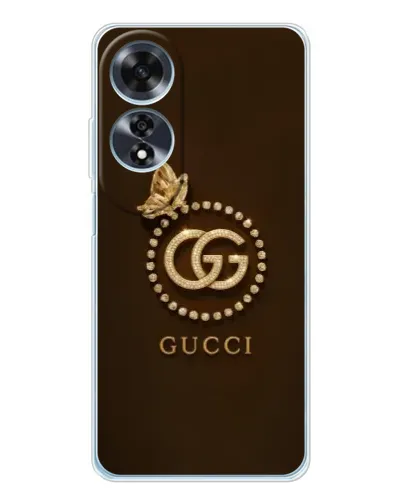 Чехол для OPPO A60 5G с картинкой «Gucci — золотая бабочка»