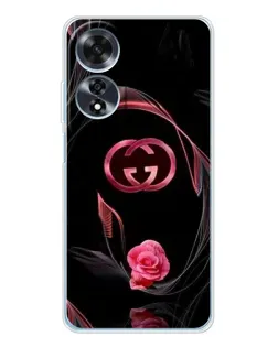 Чехол для OPPO A60 5G с картинкой «Gucci — неоновая роза»