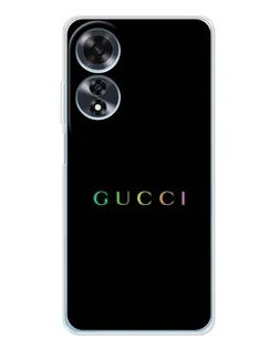 Чехол для OPPO A60 5G с картинкой «Gucci — неоновый минимализм»