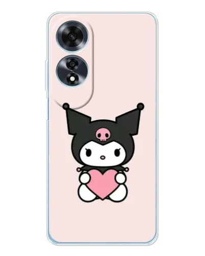 Чехол для OPPO A60 5G с картинкой «Kuromi и сердце»