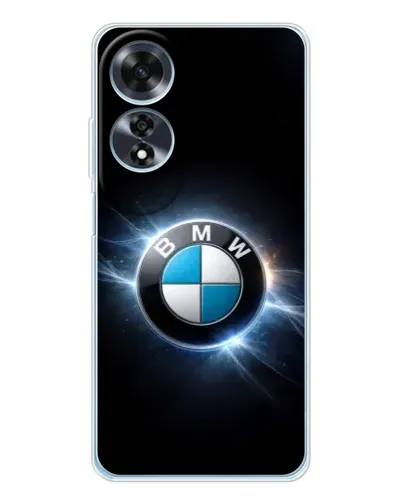 Чехол для OPPO A60 5G с картинкой «BMW — неоновое сияние»