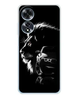 Чехол для OPPO A60 5G с картинкой «BMW и лев» Чехол для OPPO A60 5G с картинкой «BMW и лев»