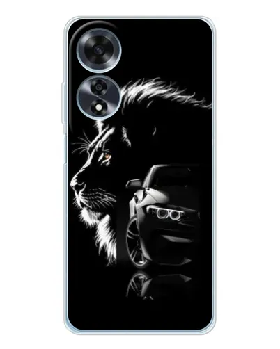 Чехол для OPPO A60 5G с картинкой «BMW и лев»