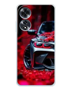 Чехол для OPPO A60 5G с картинкой «Спортивная BMW и цветы» Чехол для OPPO A60 5G с картинкой «Спортивная BMW и цветы»