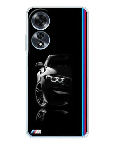Чехол для OPPO A60 5G с картинкой «Силуэт BMW в темноте»