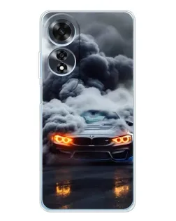Чехол для OPPO A60 5G с картинкой «BMW в дыму» Чехол для OPPO A60 5G с картинкой «BMW в дыму»