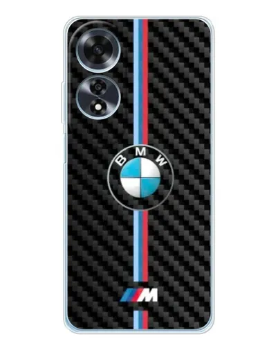 Чехол для OPPO A60 5G с картинкой «Эмблема BMW и карбон»