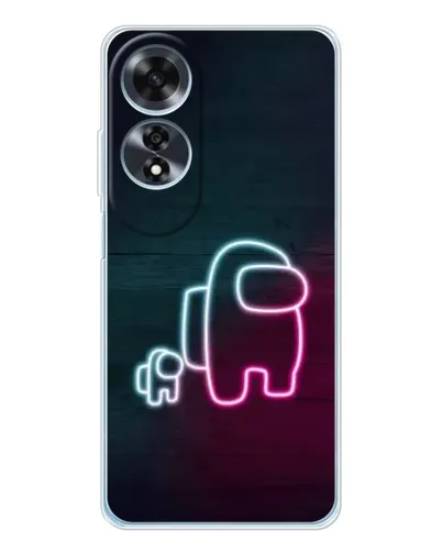 Чехол для OPPO A60 5G с картинкой «Among Us неон-арт» Чехол для OPPO A60 5G с картинкой «Among Us неон-арт»