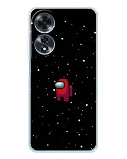 Чехол для OPPO A60 5G с картинкой «Красный Among Us»