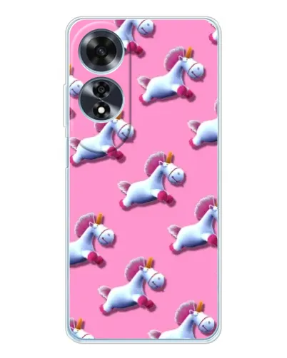 Чехол для OPPO A60 5G с картинкой «Единороги на розовом»