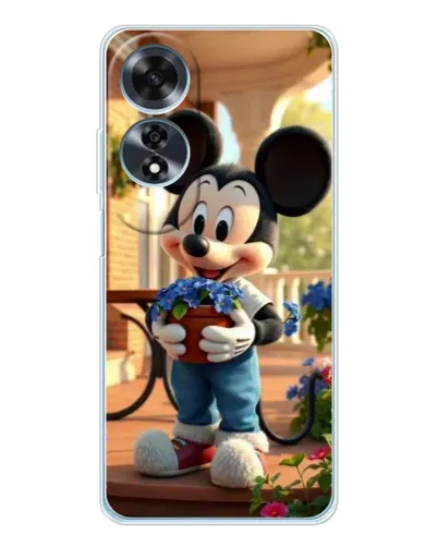 Чехол для OPPO A60 5G с картинкой «Микки садовод»