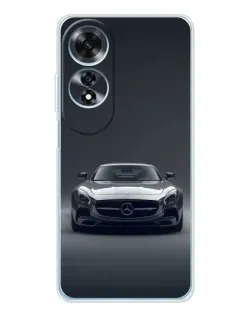 Чехол для OPPO A60 5G с картинкой «Mercedes на черном» Чехол для OPPO A60 5G с картинкой «Mercedes на черном»