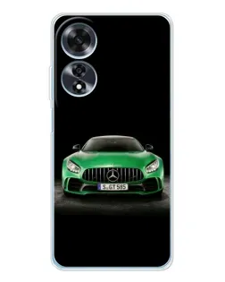 Чехол для OPPO A60 5G с картинкой «Mercedes — неоновый лого» Чехол для OPPO A60 5G с картинкой «Mercedes — неоновый лого»