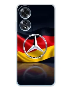 Чехол для OPPO A60 5G с картинкой «Mercedes — флаг Германии» Чехол для OPPO A60 5G с картинкой «Mercedes — флаг Германии»