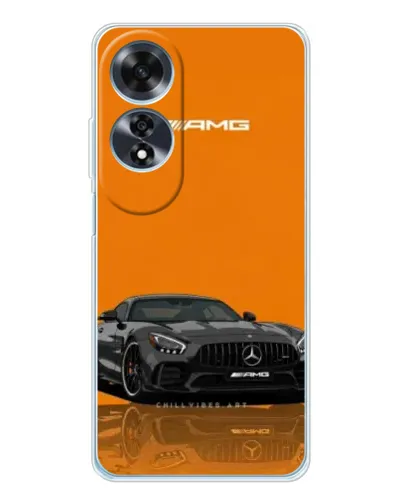 Чехол для OPPO A60 5G с картинкой «Оранжевый Mercedes AMG»