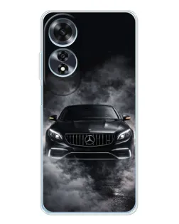 Чехол для OPPO A60 5G с картинкой «Mercedes в дыму» Чехол для OPPO A60 5G с картинкой «Mercedes в дыму»