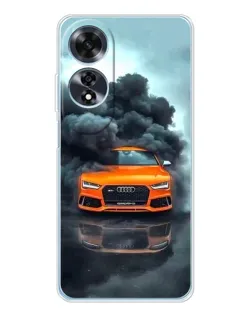 Чехол для OPPO A60 5G с картинкой «Audi в облаках дыма»