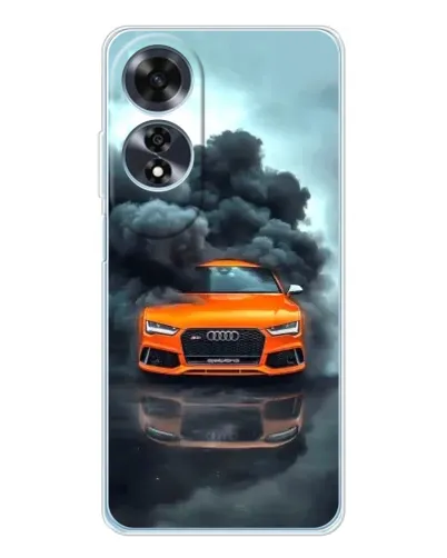 Чехол для OPPO A60 5G с картинкой «Audi в облаках дыма»
