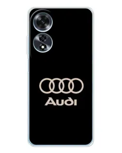 Чехол для OPPO A60 5G с картинкой «Audi — золотой логотип»